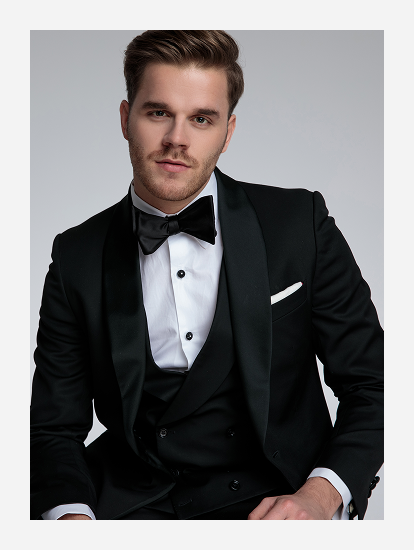 Black Tuxedo with Boutonniere